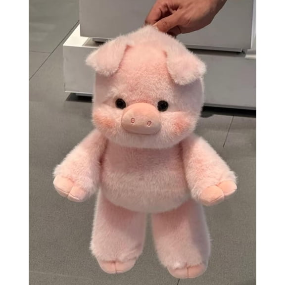 Guvpev 17.7" Soft Plush Running Pig, Interactive Stuffed Animal with Shaking Moving Legs, Cuddly Stress Relief Farm Animal Doll, Unique Creative Desk Companion & Birthday Gift for Kids & Adults