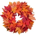 thumbnail image 1 of Guvpev 22" Fall Wreath for Front Door, Large Artificial Autumn Maple Leaf with Berries Decor for Indoor Outdoor, Thanksgiving Farmhouse Harvest Decorations, Fall Wreath Decor for Home, Mantel, Stairs, 1 of 9