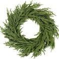 thumbnail image 1 of Guvpev 24" Norfolk Pine Christmas Wreath for Front Door, Artificial Christmas Wreath Seasonal Decor, Faux Green Fake Pine Needles Wreath for Home, Wall, Mantel, Indoor Outdoor Christmas Decorations, 1 of 16