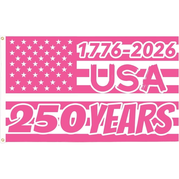 Guvpev 250th Anniversary American Flag 3x5 Ft Double Sided, 250 Years of Blessing Patriotic Decor, Heavy Duty 3-Ply USA Birthday Banner for Outdoor, Porch, Yard & Wall Celebration Display