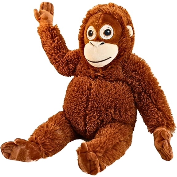 Guvpev 26" Punch Monkey Plush Toy, Soft Long Armed Orangutan Stuffed Animal Throw Pillow, Cuddly Huggable Zoo Animal Plushie Doll for Emotional Support, Unique Birthday Gift for Fans & Collectors