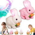 thumbnail image 1 of Guvpev 2Pcs Bunby - My Realistic Bunny Toy, Bunny Stuffed Animal with Sounds and Movements, Bunny Toys for Kids, Jumping, Twitching, and Shaking Ears, Handmade Rabbit Interactive Toys for Boys Girls, 1 of 7