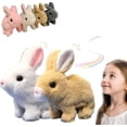 thumbnail image 1 of Guvpev 2Pcs Bunby - My Realistic Bunny Toys, Bunny Plush with Wiggles Ears & Twitch Nose, Soft Lifelike Interactive Pet Bunny Stuffed Animal, That Moves, Hops, Interactive Toys for Kids & Bunny Lovers, 1 of 7
