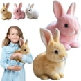 thumbnail image 1 of Guvpev 2Pcs Bunby - My Realistic Bunny Toys, Realistic Bunny Stuffed Animals Can Walk, Talk, Twitching & Shaking Ear, Easter Plush Rabbit Interactive Toys, Easter Basket Stuffers Gifts for Boys Girls, 1 of 7
