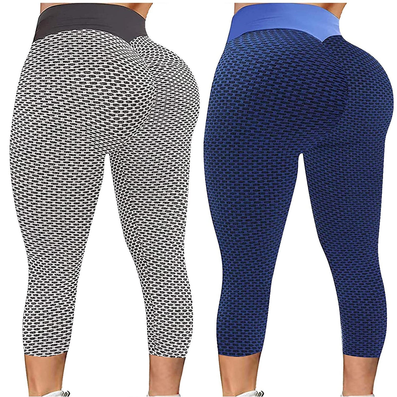 Guvpev Ladies Sexy Loose Printed Yoga Pants With Pockets Pull Up
