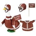 thumbnail image 1 of Guvpev 3-Piece Football Game Day Goose Outfit - Sports Themed Statue Clothes with Helmet and Game Day Flag - Festive Outdoor Porch & Lawn Decor for 23" Cement or Plastic Geese, 1 of 7