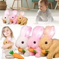 thumbnail image 1 of Guvpev 3Pcs Bunby - My Realistic Bunny Toys, Easter Plush Interactive Toys, Realistic Rabbit Stuffed Animal with Glowing Ears & Interactive Carrot Decor, Easter Decorations Birthday Gifts for Kids, 1 of 8