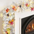 thumbnail image 1 of Guvpev 5.8FT Fall Garland for Mantle, Artificial Autumn Hanging Maple Leaf Garland with Lights, Berry & Pine Cone, Thanksgiving Farmhouse Harvest Decorations for Home, Front Porch, Fireplace, Holiday, 1 of 14