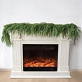 thumbnail image 1 of Guvpev 5FT Artificial Norfolk Pine Christmas Garland - Realistic Green Faux Greenery Garland for Christmas, Table Centerpiece, Fireplace, Mantel, Window, Stairs, Indoor Outdoor Holiday Decor, 1 of 13