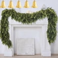 thumbnail image 1 of Guvpev 6FT Artificial Cedar Christmas Garland, Real Touch Winter Greenery, Realistic Christmas Rattan Soft Glue Green Plant Cedar Garland for Decorating Table, Mantel, Indoor Outdoor Xmas Decorations, 1 of 8