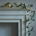 thumbnail image 1 of Guvpev 6FT Artificial Eucalyptus Leaf Garland with 96 Warm White Twinkle LED Lights, Fairy Light Olive Vine Garland, Real Touch Faux Spring Greenery Garland for Mantel, Table, Indoor Outdoor Decor, 1 of 6