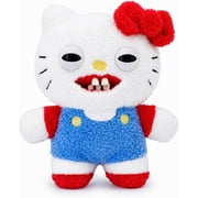 Guvpev 8.7  Cartoon Kitty Cat Plush Toy, Funny Stuffed Animal with Big Mouth & Buck Teeth, Soft Cute Anime Figure Plushie Doll, Novelty Room Decor, Unique Creative Gift for Teens & Adults