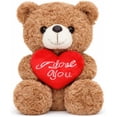 thumbnail image 1 of Guvpev 9" Teddy Bear Stuffed Animal, Hugging Heart, Super Soft  Romantic Teddy Bear Plush Toy, Valentine's Day, Mother's Day &  Graduation Gift, Brown, 1 of 12