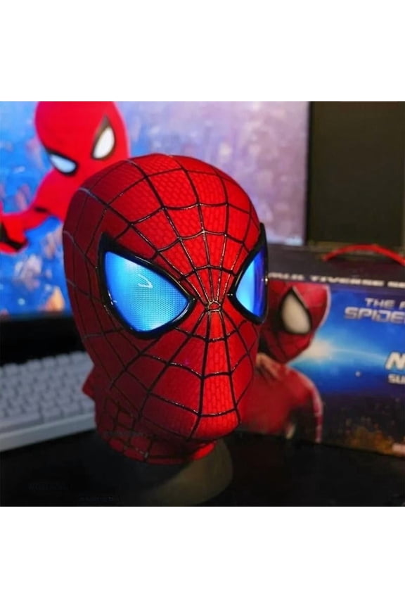 The Amazing Superhero Mask, Electric Superhero Premium Electronic Helmet, Remote Control, Moving Eyes & LED Light, Full Face Mask, Perfect for Men, Teens, Halloween & Christmas Cosplay