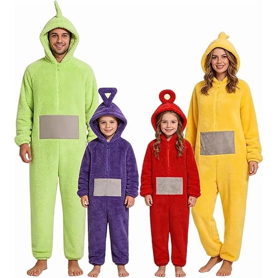Guvpev Cartoon Onesie Halloween Costume for K'ids, Unisex Silly One-Piece Pajamas, Soft Plush Cosplay Jumpsuit & Loungewear, Cozy Warm Fleece Hooded Sleepwear for Halloween Cosplay & Dress Up Party