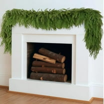 Guvpev Christmas Garland, 6FT Artificial Norfolk Pine Garland, Faux Greenery Garland for Mantel, Table, Wall, Holiday, TV Stand, Indoor, Outdoor Christmas Decorations
