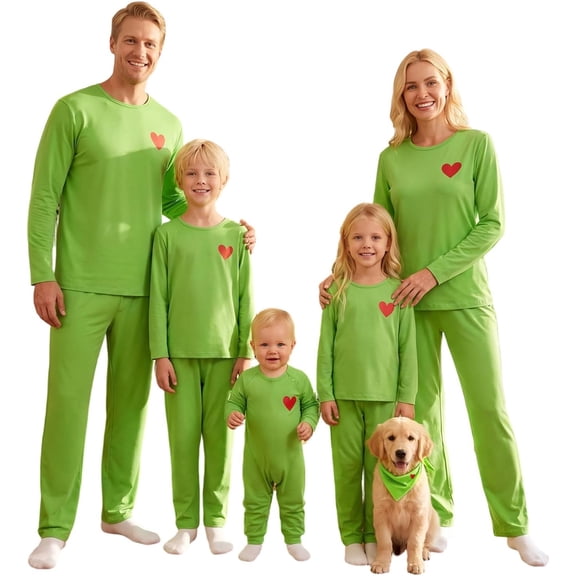 Guvpev Christmas Pajamas - Family Christmas Pajamas Matching Sets, Matching Xmas Pjs Loungewear for Men, Women, K'ids, B'aby & Pets