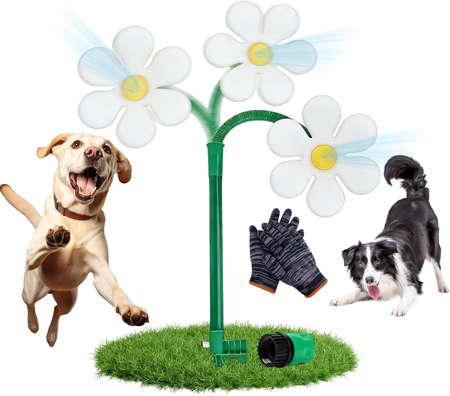 Guvpev Crazy Daisy Sprinkler, 2026 Upgrade Dancing Daisy Garden Sprinkler, 360 Degree Rotating Flower Water Sprinkler Toy, Fun Dancing Yard Sprinklers for Lawn Irrigation and Outdoor Summer Play