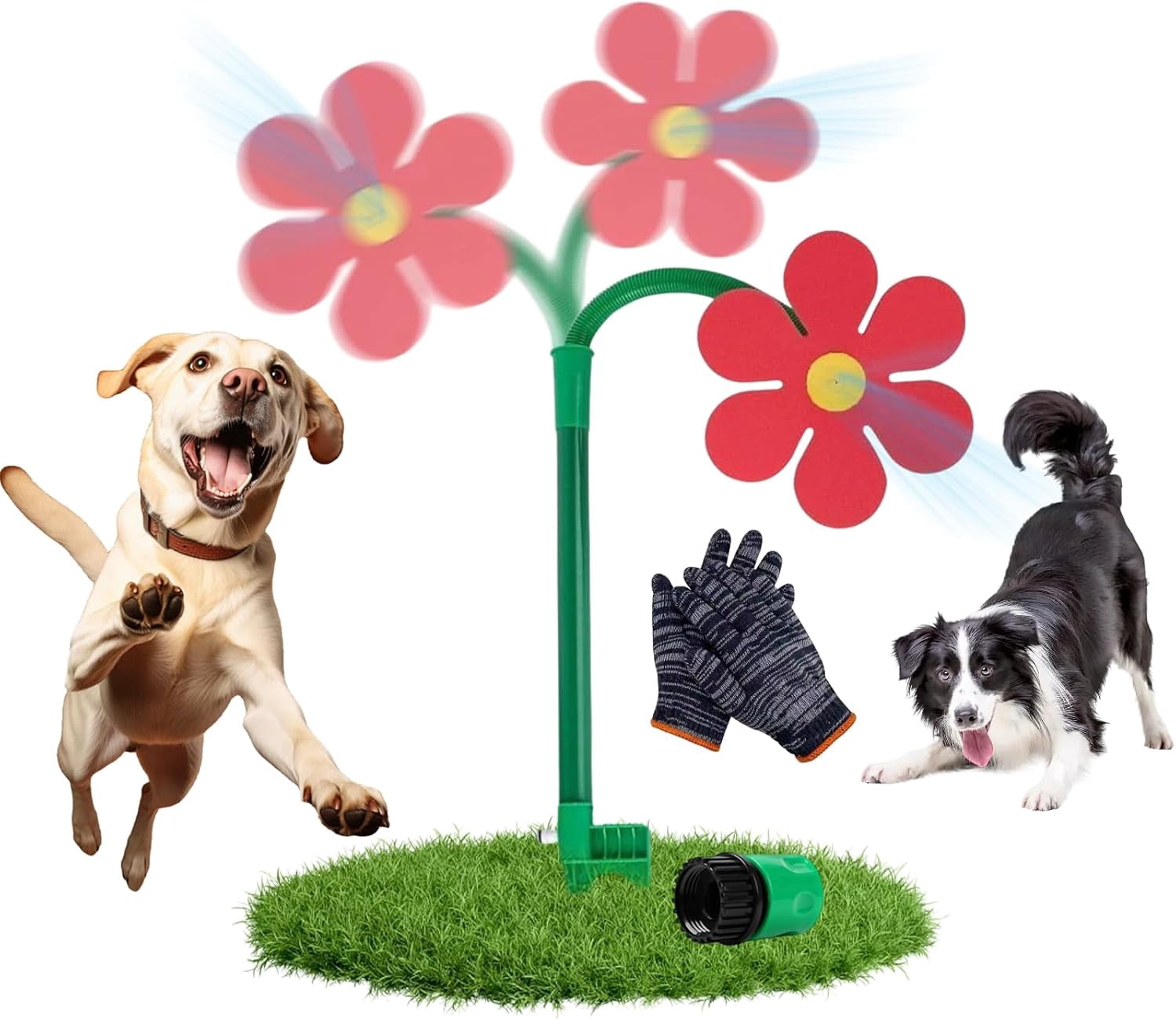 Guvpev Crazy Daisy Sprinkler, 2026 Upgrade Dancing Daisy Garden Sprinkler, 360 Degree Rotating Flower Water Sprinkler Toy, Fun Dancing Yard Sprinklers for Lawn Irrigation and Outdoor Summer Play