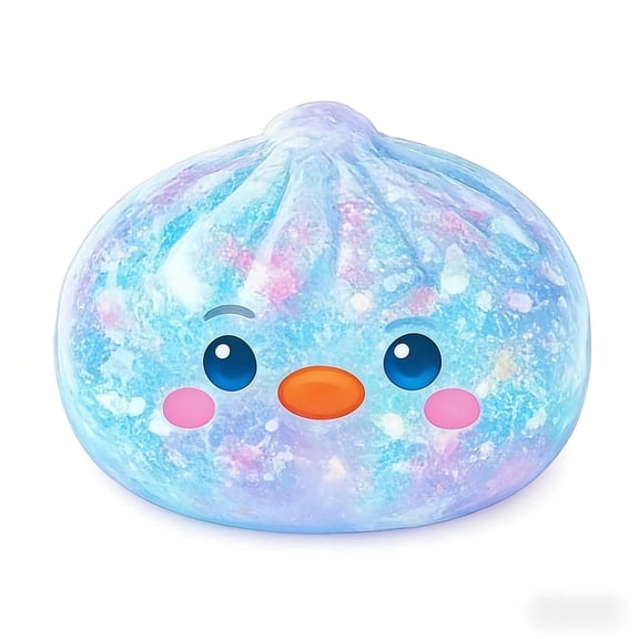 Guvpev Duck Dumpling Squishies - Glitter Sugar Edition Dumpling Squishy Stress Balls, Soft Slow Rising Dumpling Squeeze Toys, Sensory Stress Relief Fidget Toys fir Party Favors & Birthday Gifts