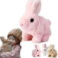 thumbnail image 1 of Guvpev Easter Bunby Plush Toys, Soft Lifelike Interactive Rabbit Toys, Can Moves, Hops, Twitches & Wiggles Ears Bunny Stuffed Animals, Easter Basket Stuffers Gifts for Kids & Bunny Lovers, 1 of 7