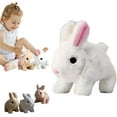 thumbnail image 1 of Guvpev Easter Plush 7" Bunny Toys Can Walk & Talk, Realistic Rabbit Interactive Toys with Wiggle Ears & Twitch Nose, Easter Basket Stuffers, Unique Gifts for Kids, 1 of 7