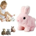 thumbnail image 1 of Guvpev Easter Plush 7" Bunny Toys Can Walk & Talk, Realistic Rabbit Interactive Toys with Wiggle Ears & Twitch Nose, Easter Basket Stuffers, Unique Gifts for Kids, 1 of 7