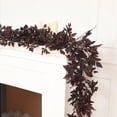thumbnail image 1 of Guvpev Fall Garland for Mantel - 9FT Plum Cimicifuga Seeded Garland, Autumn Leaves Garlands, Artificial Cimicifuga Ramose Plant Leaf Garlands, Thanksgiving Harvest Halloween Indoor Outdoor Fall Decor, 1 of 7