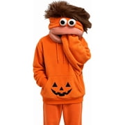Guvpev Funny Big Mouth Monster Pullover Hoodie, Unisex Soft Plush Puppet Cosplay Hooded Sweatshirt, Oversized Fleece Loungewear, Novelty & Silly Halloween Costume for Cosplay Party & Birthday Gifts