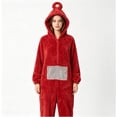 thumbnail image 1 of Guvpev Funny Cartoon Onesie Pajamas for Adult, Warm Fleece Halloween Cosplay Jumpsuit, Unisex Silly One-Piece Sleepwear Costume, Soft Plush Hooded Loungewear for Cosplay Party & Fancy Dress, 1 of 13