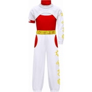 Guvpev Girls Zombies Costumes - Nova Cosplay Full Set Suit Mesh Top Pant Hooded Coat Dawn of The Vampires Movie Cheerleader Uniform Outfits Halloween Fancy Dress Costume for 3-12 Years