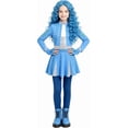 thumbnail image 1 of Guvpev Halloween Princess Costume for G'irls, Halloween Cosplay Jumpsuit with Pantskirt & Gloves, Fancy Dress Up Outfit for Role Play, Birthday Party & School Stage Event, 1 of 8