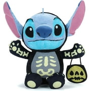 Guvpev Halloween Stitch Plush Toys, Large 12-inch Stitch Plushies Stuffed Animals, Stitch as a Skeleton Halloween Decor Throw Pillow Suitable for Birthday Theme Party Gifts, Kids Toys for Ages 3 Up