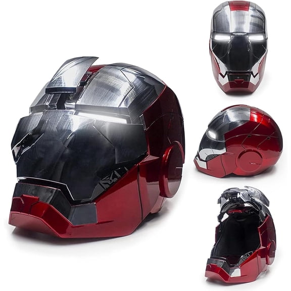 Guvpev Iron Hero Helmet Mask 5 Helmet - Wearable Super Hero Movie Prop Replica With Sounds & LED Eyes - Collectible 1:1 Model Helmet - Unique Birthday Christmas Gifts Teens & Adults