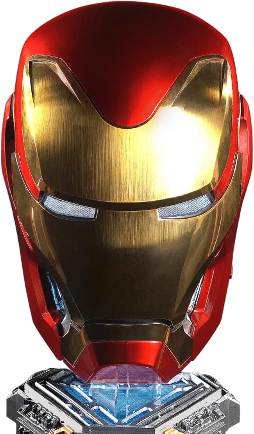Guvpev Iron Hero Man Helmet - Wearable Super Hero Movie Prop Replica With Sounds & LED Eyes - Touch & RC - Collectible Iron Hero Man MK 50 1:1 Model Helmet - Perfect for Collectible & Display