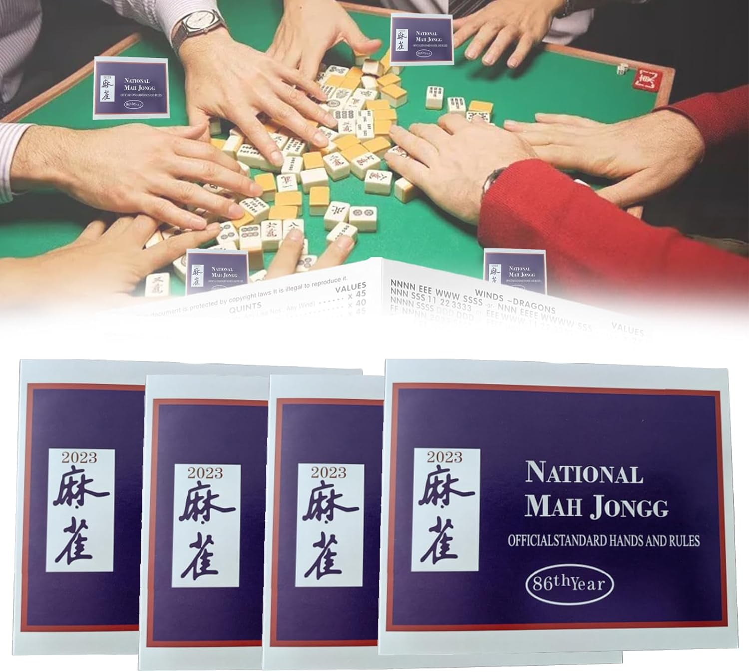 Guvpev Mahjong Cards 2025, 2025 Mahjong Card Large Print, 2025 Mahjong