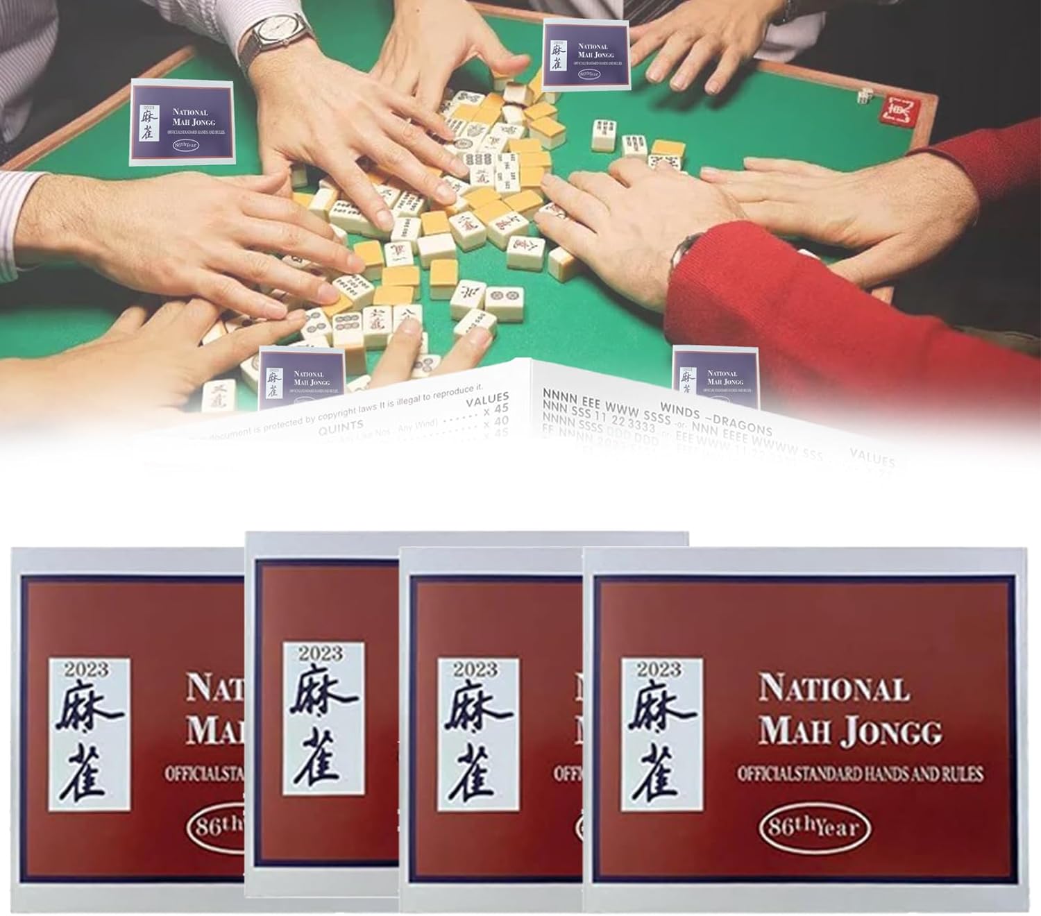 Guvpev Mahjong Cards 2025, 2025 Mahjong Card Large Print, 2025 Mahjong