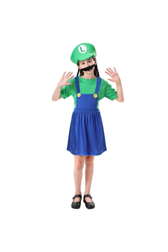 Super Bros Halloween Costumes, Classic Video Game Characters Deluxe Fancy Dress Costume, Super Brothers Cosplay Costume and Accessories, Halloween Party Cosplay Suits Gifts