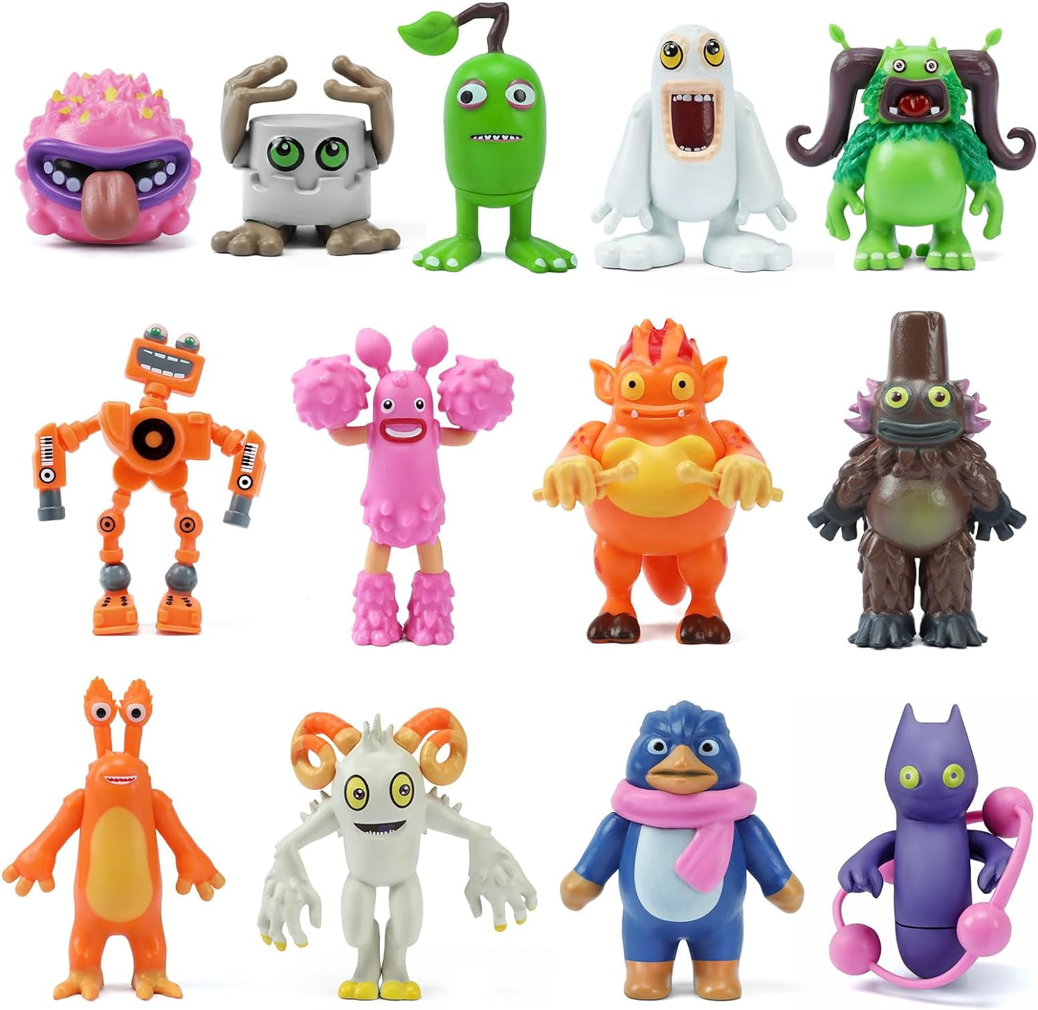 Guvpev My Singing Monsters Toys 13Pcs Mammott Wubbox Noggin Toe Jammer Mini Action Figures
