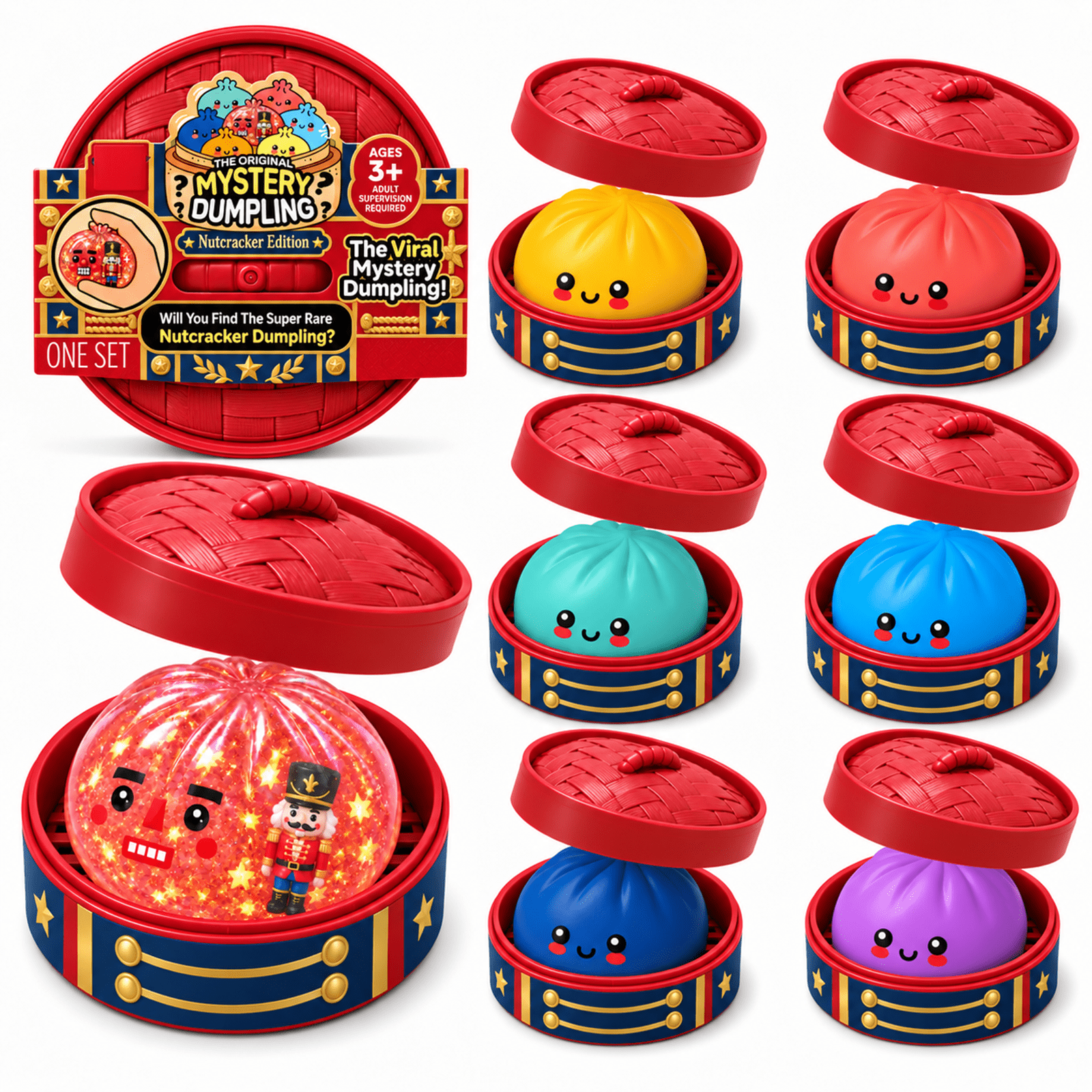 Guvpev Mystery Dumpling Squishy Nutcracker Limited Edition Blind Box ...