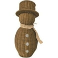 thumbnail image 1 of Guvpev Rattan Snowman, Wicker Christmas Decoration Snowman Plush Snowmans with Scarf for Home Garden, Vintage Winter Centerpiece Table Decor Gift Farmhouse for Party Home Kitchen Shelf（L）, 1 of 8