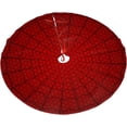 thumbnail image 1 of Guvpev Red Spider Web Christmas Tree Skirt 48" Winter Holiday Tree Mat Holiday Indoor Xmas Party Decorations Home Decor, 1 of 9