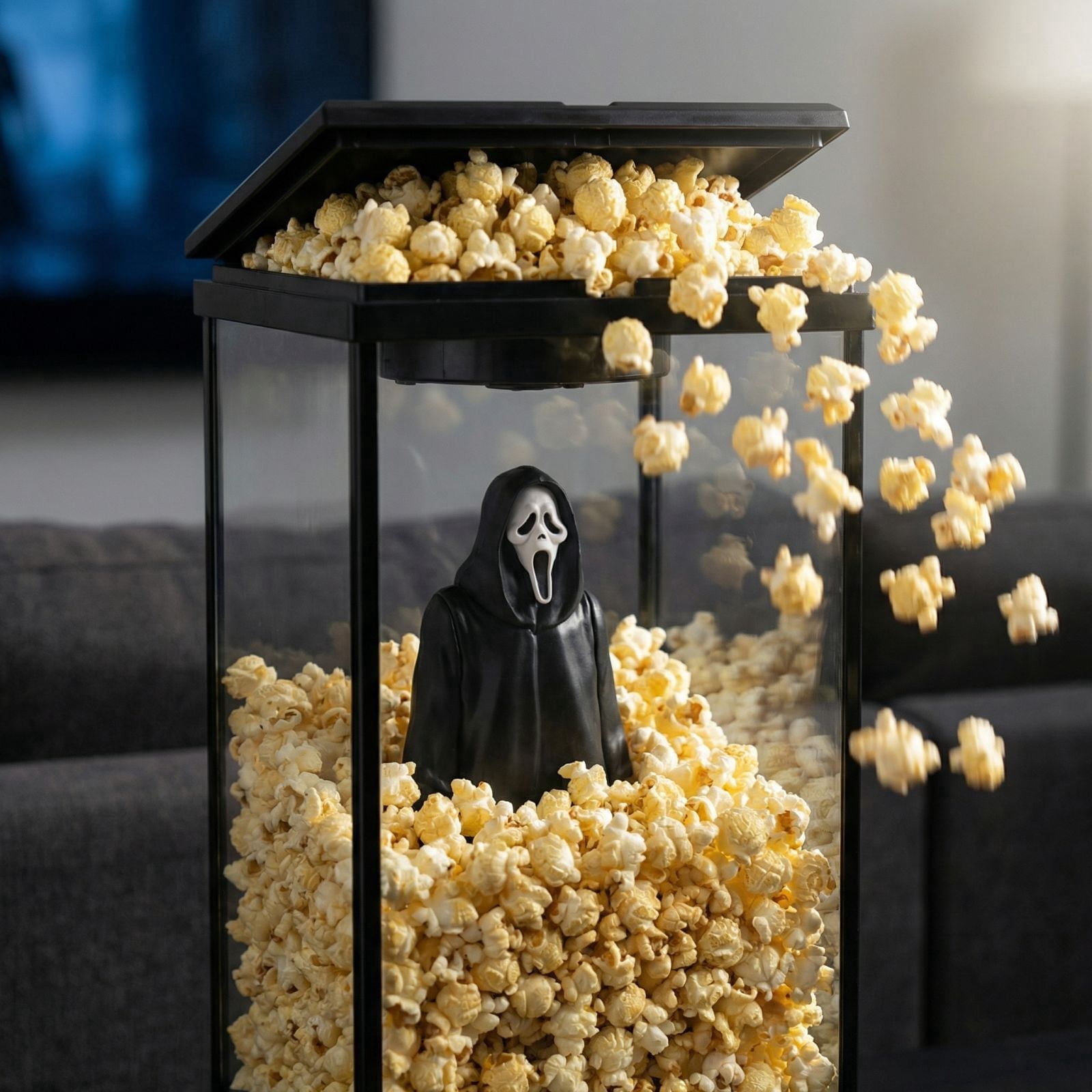 Guvpev Scream 7 Ghostface Display Case LED Popcorn Bucket, 3D Sculpted ...