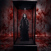 Guvpev Scream 7 Ghostface LED Display Case Popcorn Bucket - 2026 Limited Edition 3D Sculpted Collectible Snack Container for Movie Night & Halloween Horror Decor