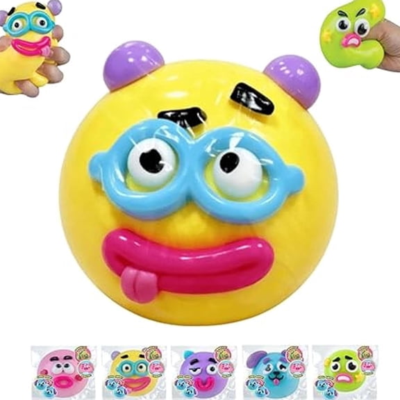 Guvpev Squeeze Smushers Squishy Toys - Curiosities Smushers Dog Face Swap Sensory Fidget for Stress Relief Soft Moldable Cute Slow Rising Squishy Stress Relief Ball, Safe & Fun Gag Gift for All Ages