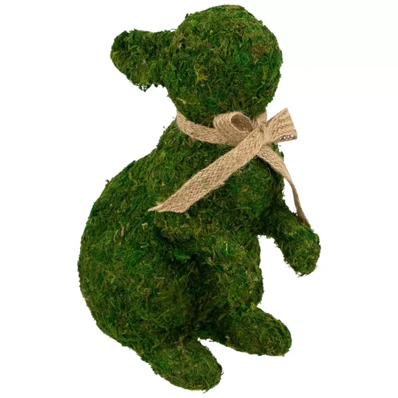 Guvpev Standing Moss Easter Rabbit Figurine - Indoor Easter Decorations - 10"
