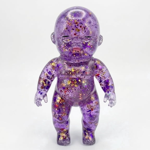 Guvpev Sugar Swap Squishy Glitter Slow Rising, Purple Sensory Squishy Fidget Toys for Stress Relief, Soft Cute Squeeze Toys for Anxiety Relief, Desk Decor & Party Favors
