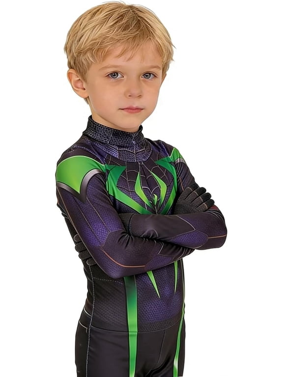 Superhero Cosplay Costume, 3D Print Spandex Bodysuit Full Body Dress-Up Costume, Halloween Role-Play Jumpsuit Outfit
