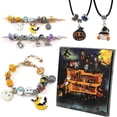 thumbnail image 1 of Guvpev Trick or Treat Charm Bracelet Advent Calendar 2025, DIY Jewelry Making Kit with 20Pcs Charm Beads, 2 Bracelets & 2 Necklace, Haloween Countdown Calendar, Haloween Gifts for Girls, Kids & Teens, 1 of 5