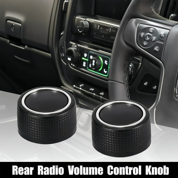 Guwzn 2 Rear Control Knobs Audio Radio Compatible for Escalade Enclave Tahoe Chevrolet GMC 2291-2547